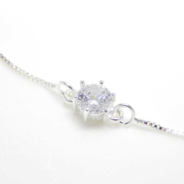 残り1点★新品★ 逸品 厳選 希少品 限定 シルバー925コーティング アンクレット 足首 アクセサリー CZダイヤモンド ジルコニア レディース拍卖