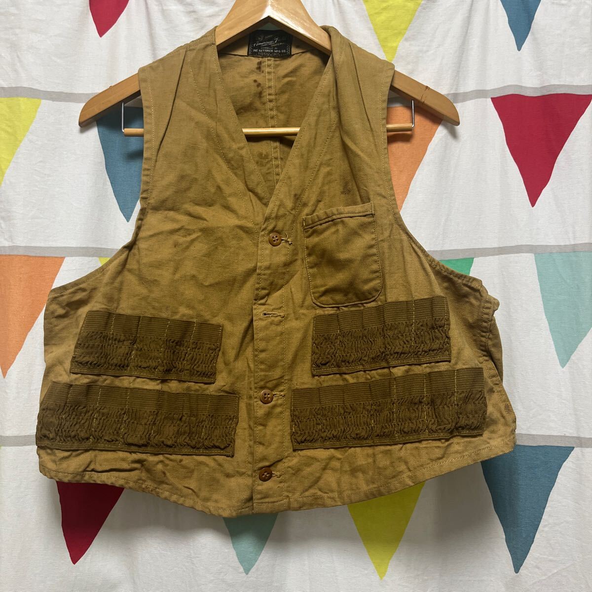 ビンテージ40's〜50's American Field ハンティングベスト コットン アメカジ ブラウン拍卖