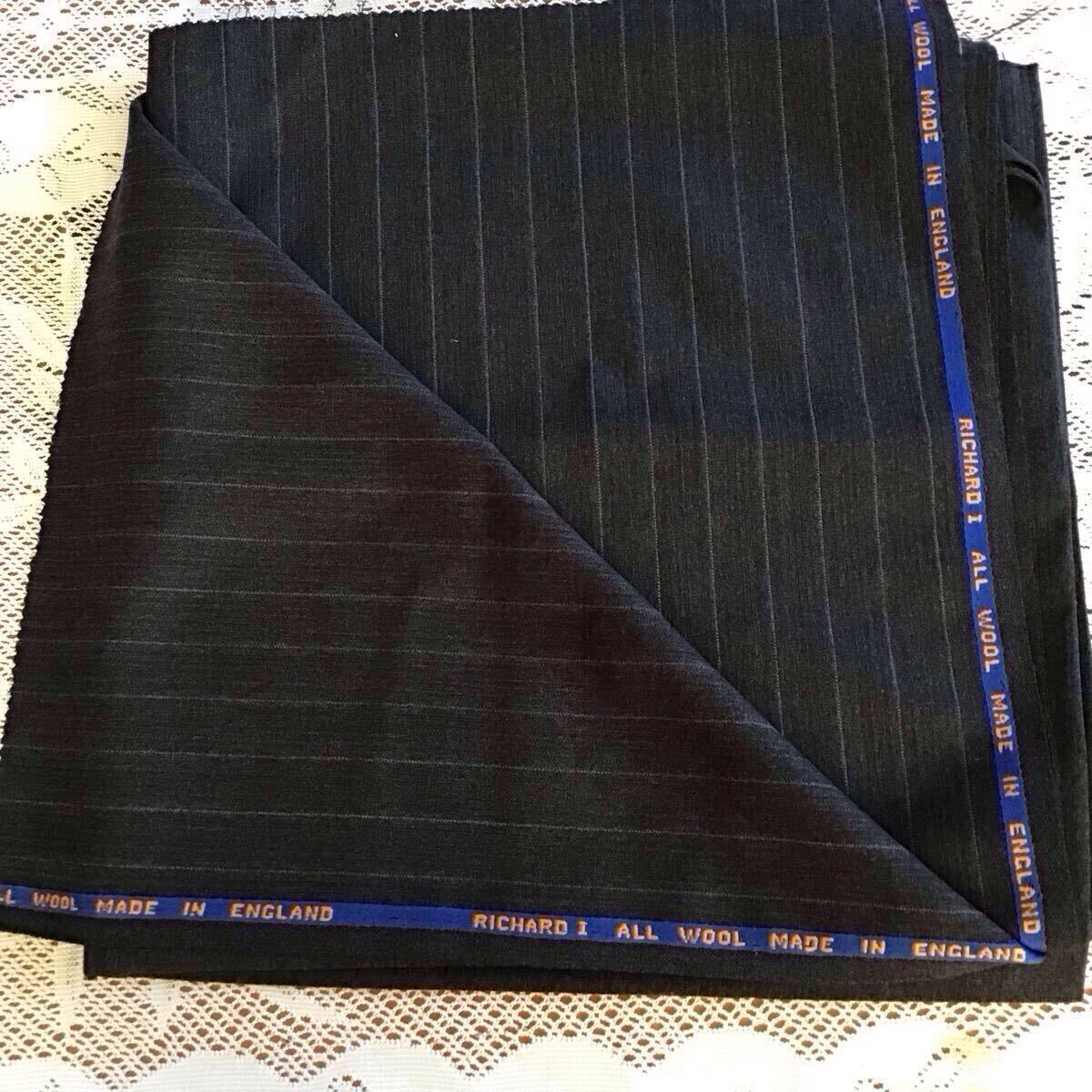 ストライプ wool W156×166cm 紳士スーツ用ハギレ拍卖