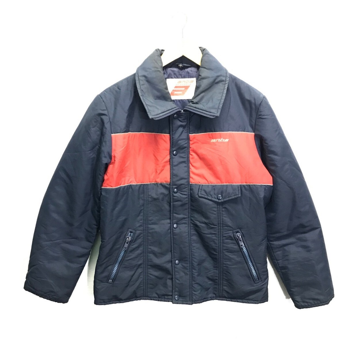 70s80sスーパービンテージ◎【asics】アシックス 中綿ジャケット anba アウター ウィンタースポーツ レトロ感 アメカジ 古着 L / Y23433ii拍卖