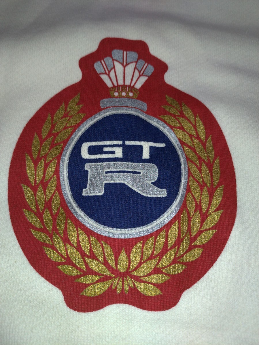 NISSAN 日産 ニッサン GT-R エンブレムプリント スウェット トレーナー Lサイズ メンズ オフホワイト デッドストック 拍卖