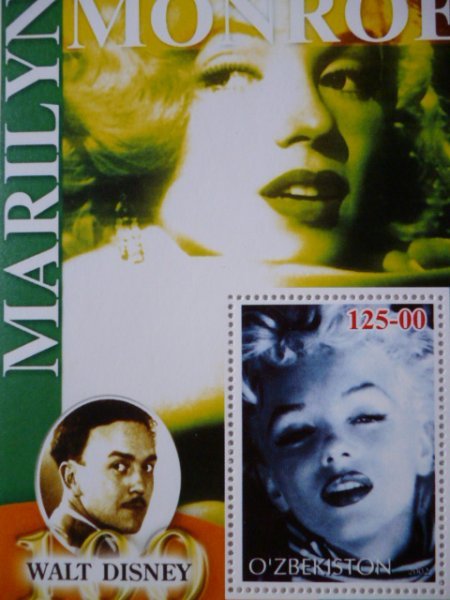 ウズベキスタン切手『マリリン・モンロー』2002 D拍卖