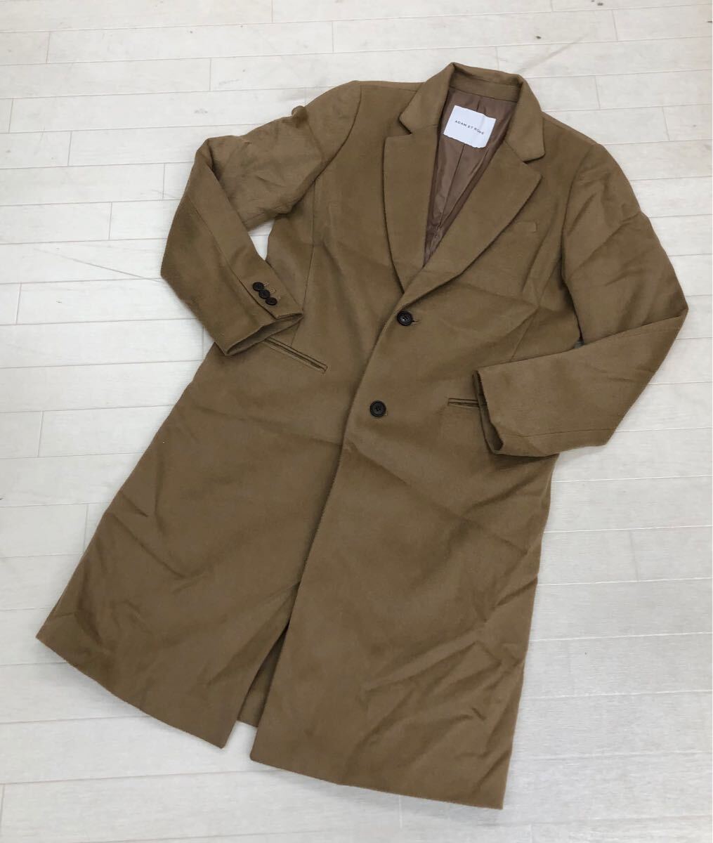 1679〓 ADAM ET ROPE アダムエロペ チェスターコート レディース サイズF ブラウン ロングコート コート アウター 上着 2ボタン拍卖
