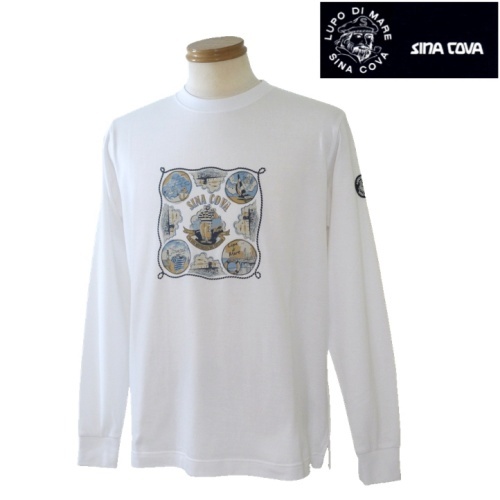 【2024秋冬新作SALE】シナコバ ジェノバ /SINA COVA 長袖Tシャツ Lサイズ 010-白拍卖