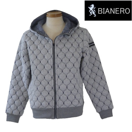 【2024秋冬新作SALE】ビアネロ/BIANERO 秋冬物 キルティングブルゾン 073-グレー 48/Lサイズ拍卖