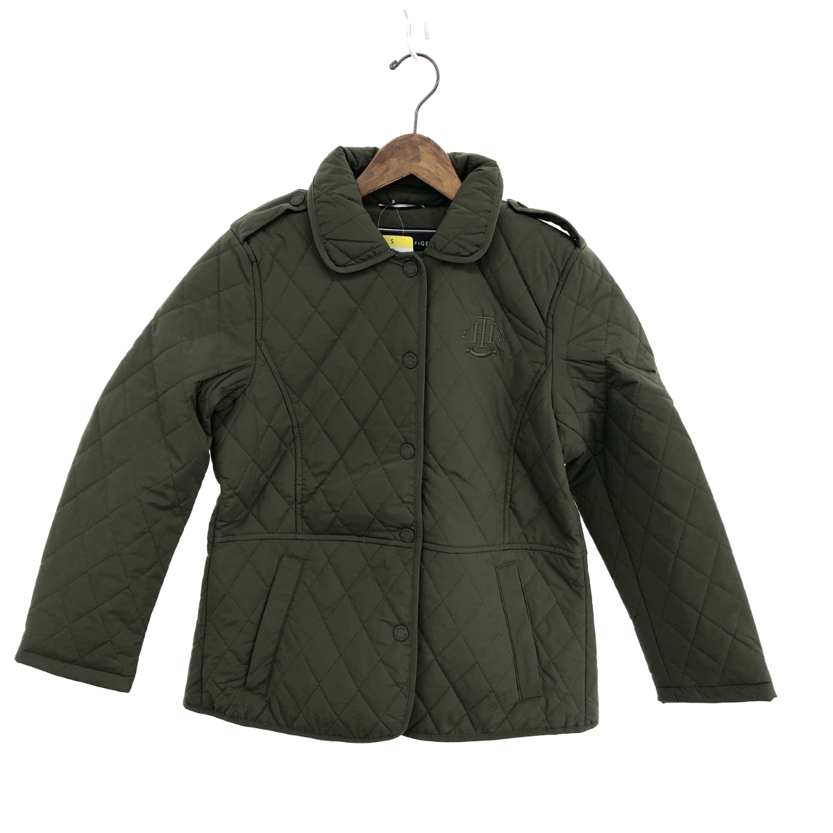 未使用品◆TOMMY HILFIGER トミーヒルフィガー キルティング ジャケット サイズ:S◆ グリーン レディース アウター 4拍卖