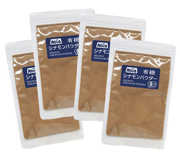 有機シナモンパウダー 80g(20gX4袋)【高品質】無農薬オーガニック★スリランカ産★混ぜ物なしの本物!最高の香りをもつセイロンシナモン拍卖