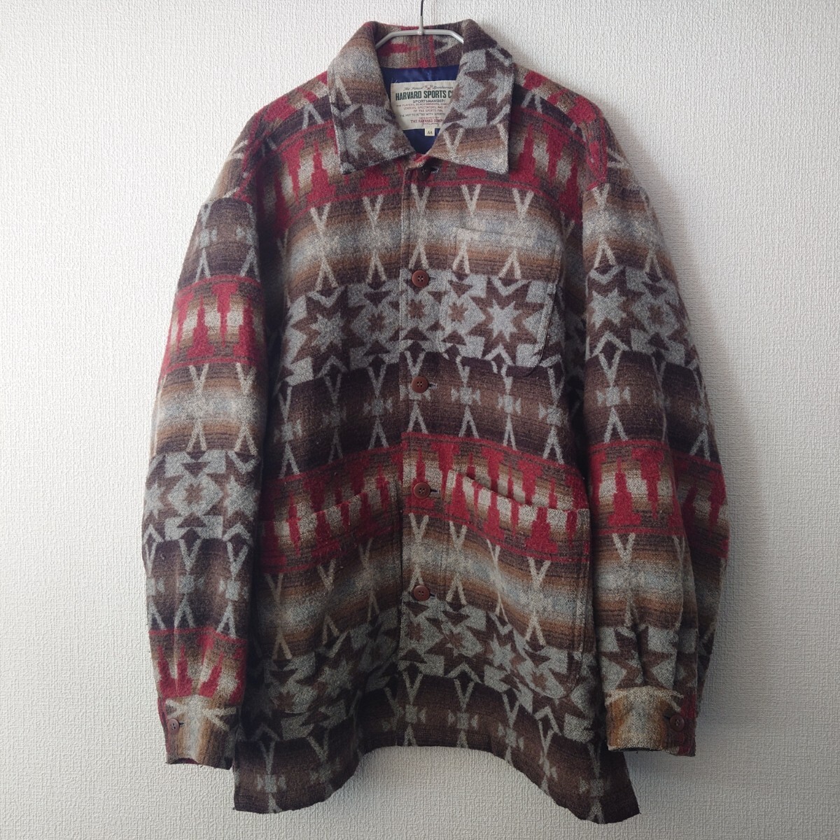 HARVARD SPORTS CLUB ウール ジャケット ネイティブ ノルディック 日本製拍卖
