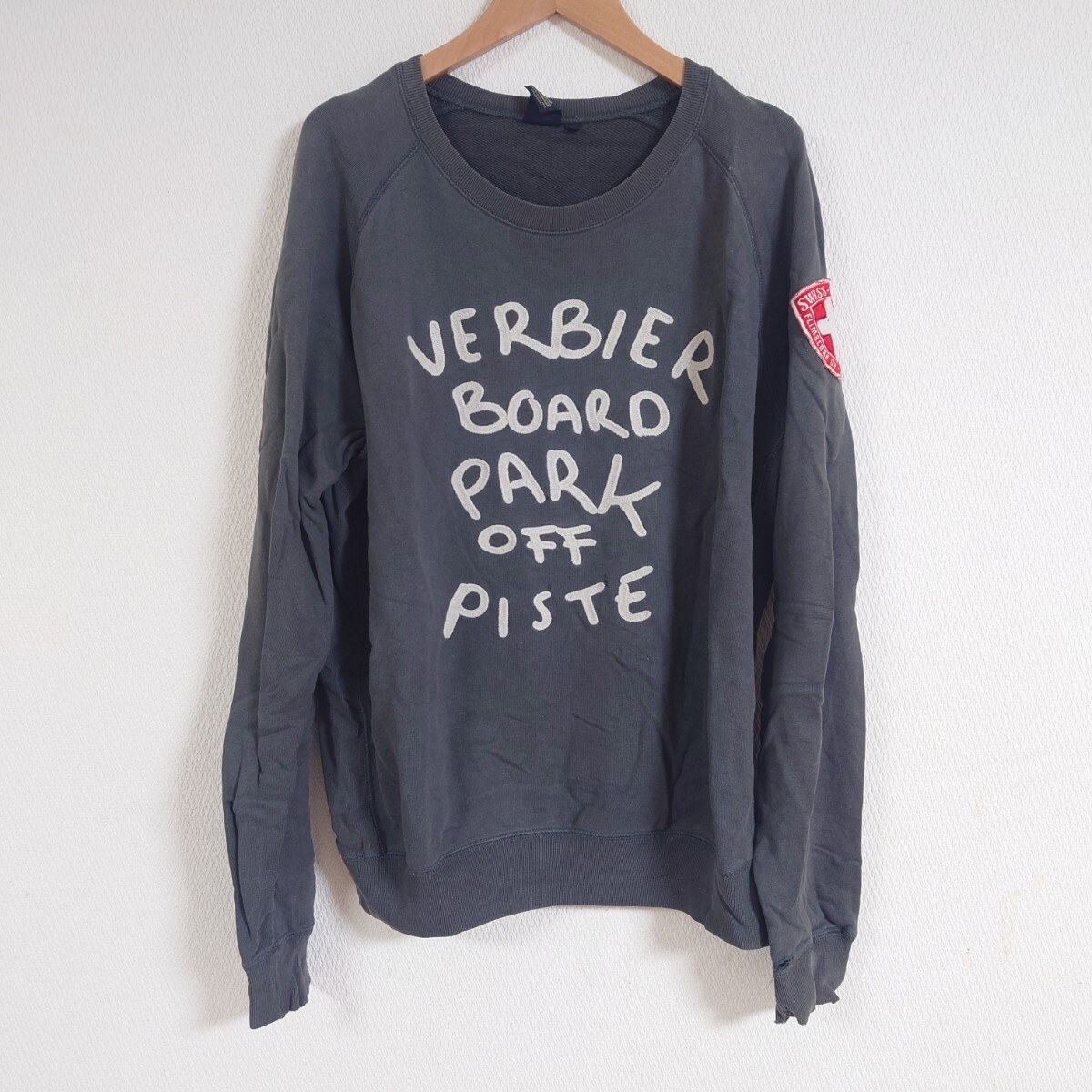 SCOTCH&SODA スウェット トレーナー 英字 刺繍 グレー パイル 拍卖