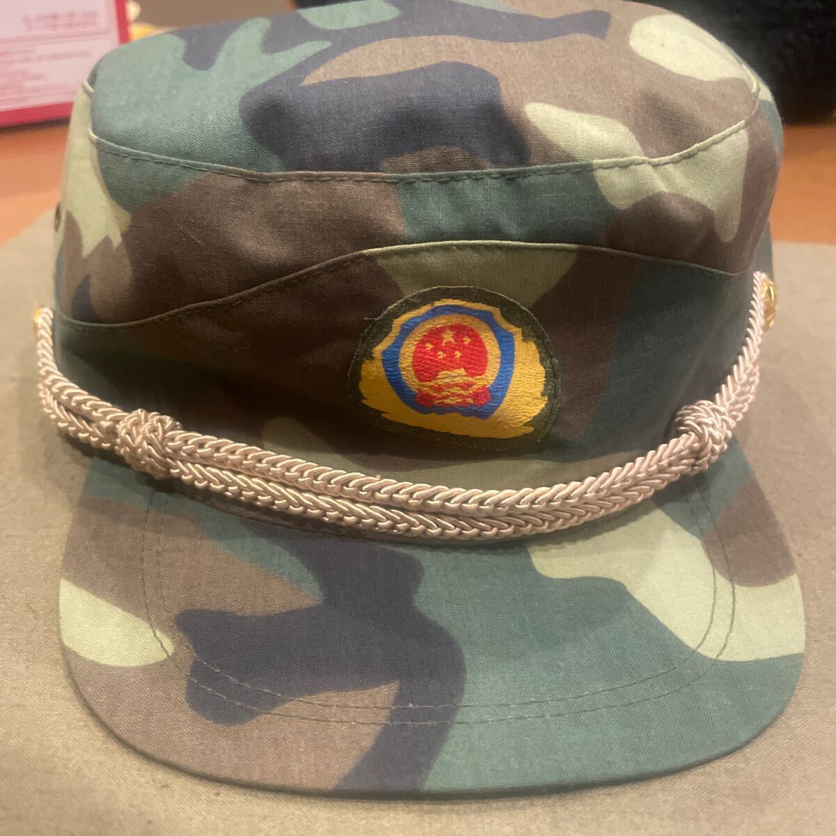 中国人民武装警察部隊 武警迷彩帽 帽子 サイズ約57cm拍卖