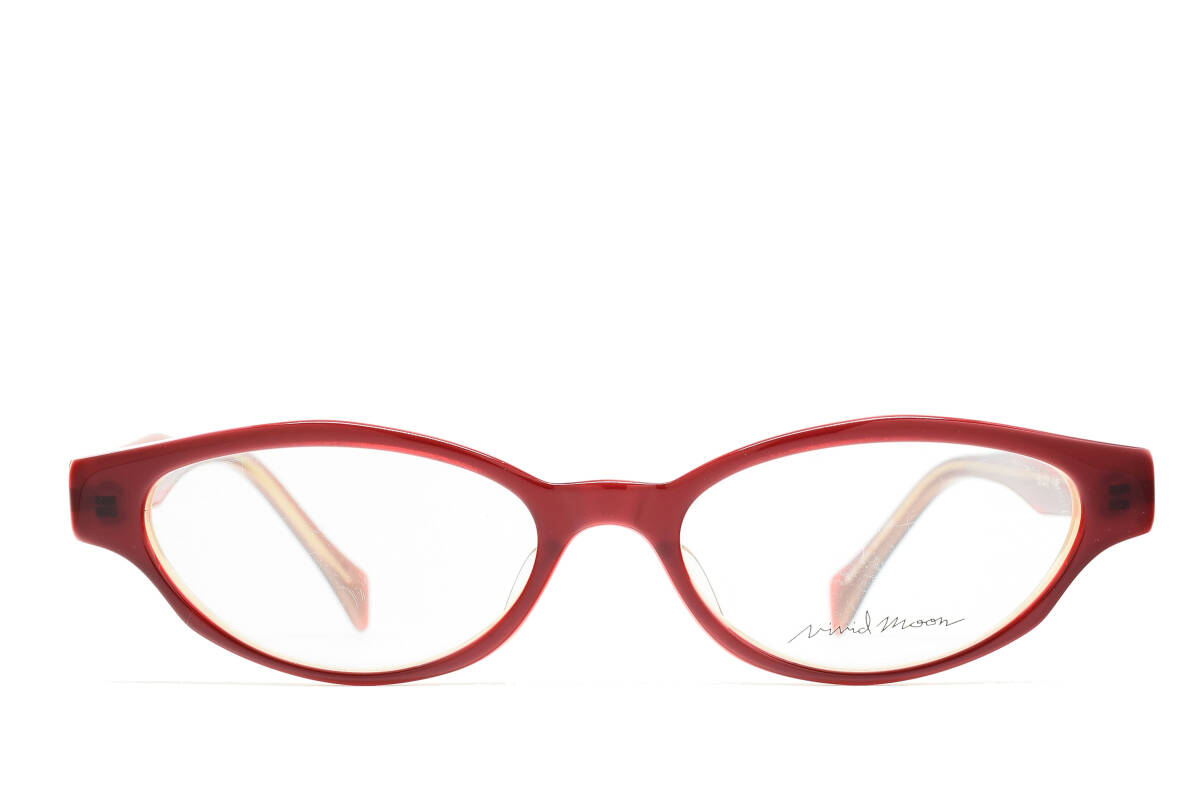 デッドストック vividmoon VM-11203 51-17 ナロー メガネ サングラス フレーム 日本製 レッド/ベージュ拍卖