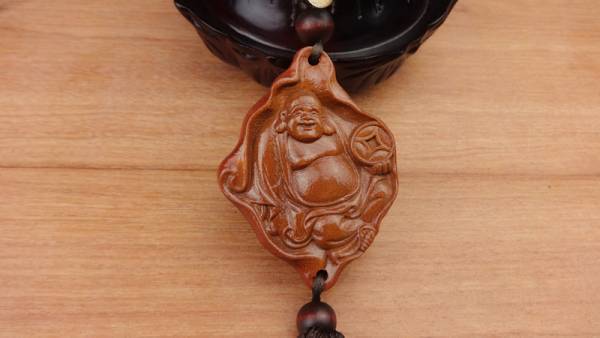 ★既決★七福神 布袋木彫ストラップ風水飾り 風水開運拍卖