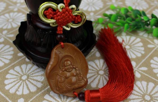 ★既決★七福神 布袋木彫ストラップ風水飾り 風水開運拍卖