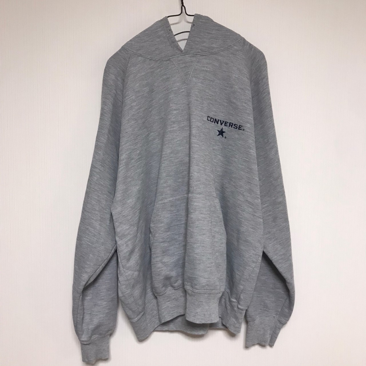 90s CONVERSE コンバース プルオーバー パーカー グレー 灰色拍卖