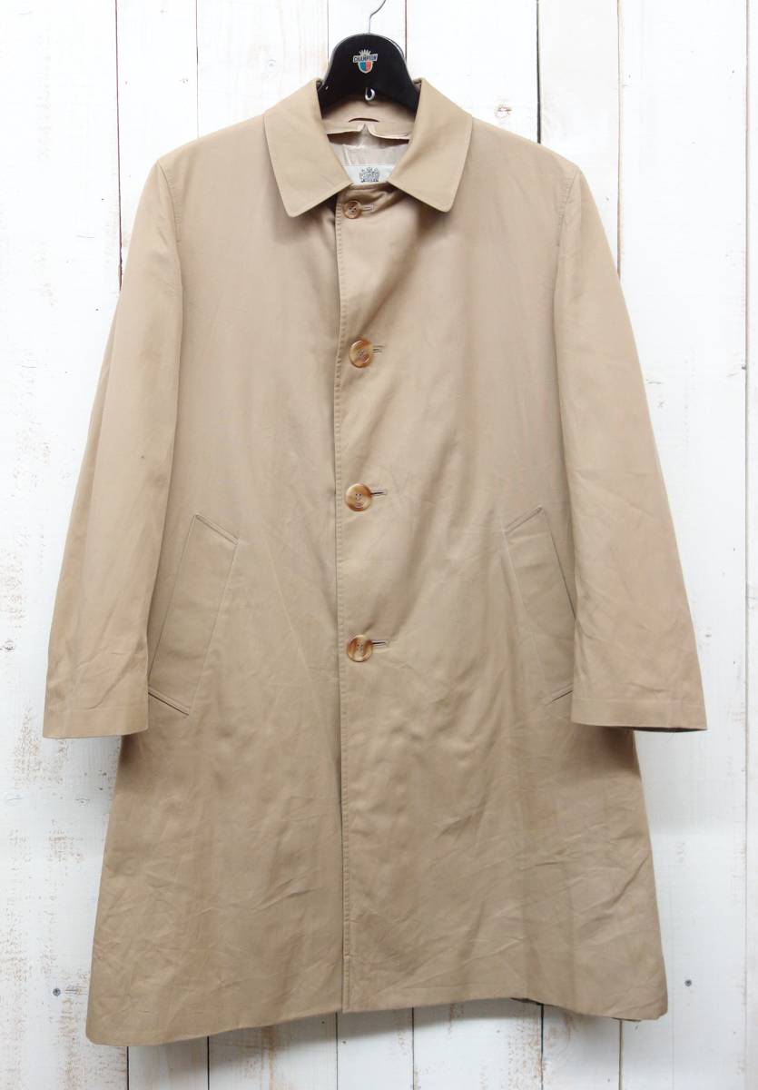 RETRO ヨーロッパ古着*Aquascutum アクアスキュータム*バルマカーンコート ステンカラーコート 38 *MADE IN CANADA *AQUA5 撥水加工 拍卖