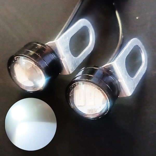 マジェスティ125 マジェスティ250 マジェスティS マグザム 汎用 LED/ヘッドライト/ランプ ポジション ストロボ 2個セット 白拍卖