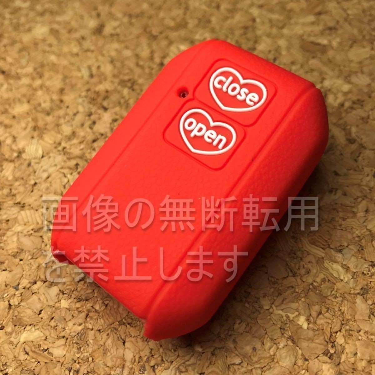 スズキ(マツダ)ハート2ボタンシリコンキーカバー スマートキー用キーケースS08新型ワゴンR MH35S/MH55S レッド拍卖