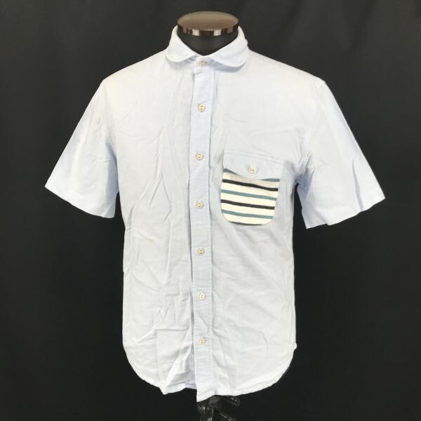 RAGEBLUE★半袖シャツ【Mens size -M/水色/light blue】Tops/Shirts◆BG980拍卖