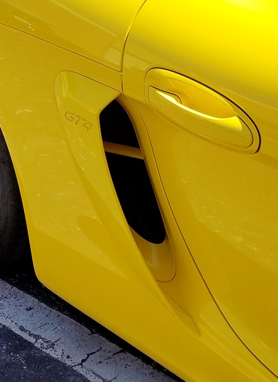 ポルシェ 981 ケイマン ボクスター GT4-STYLE サイドスクープ ダクト 未塗装 インテ-クカバ- 2013-2016 素地 ABS拍卖