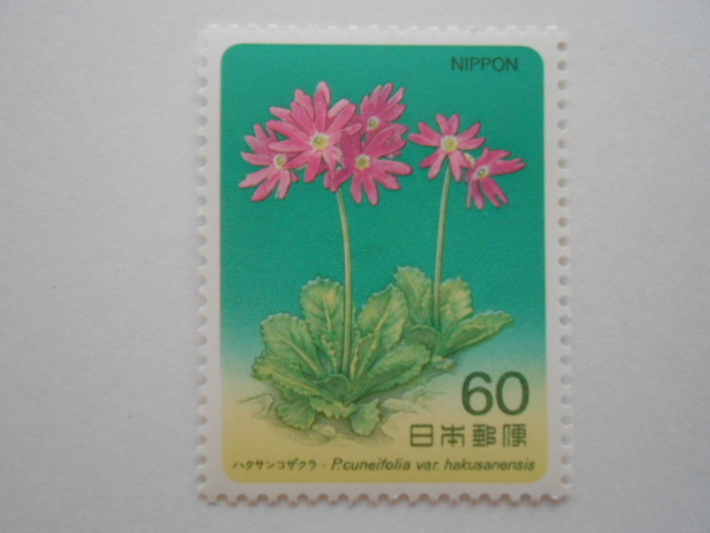 高山植物2集 ハクサンコザクラ 未使用60円切手(6104)拍卖