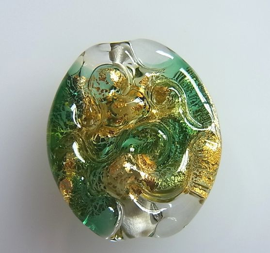 ★ゴールドフォイル★23X20mmオーバル★エメラルド★1個拍卖