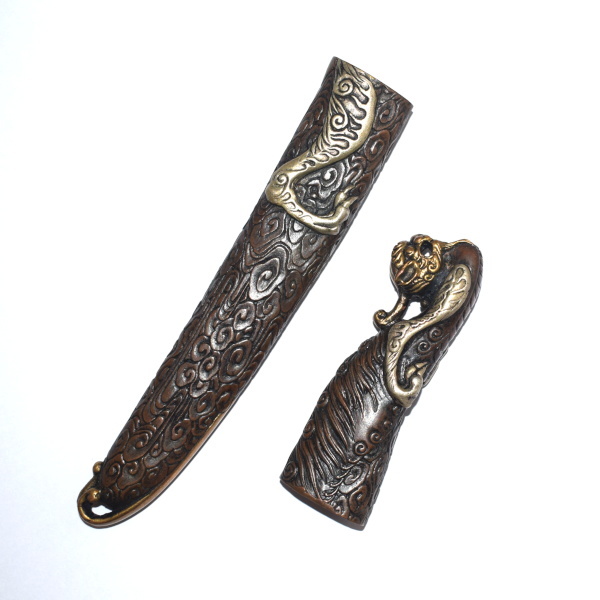 刀装具 ヒキュウ 貔貅 短刀 日本刀 小道具 【z1-5】拍卖