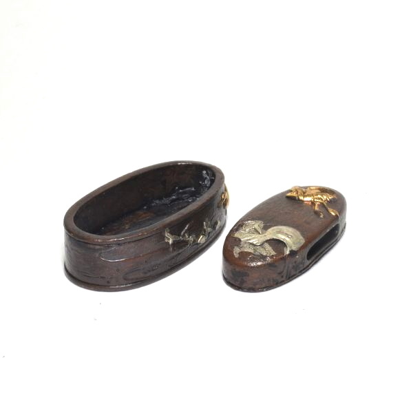 縁頭 龍 鶴 刀装具 武具 美術 【b7-5】拍卖