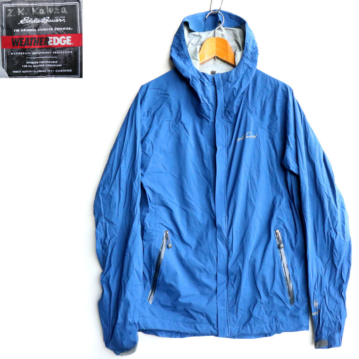 新着・Eddie Bauer エディーバウアー ナイロンジャケット WEATHER EDGE フード付き マウンテンパーカー アウトドア ヴィンテージ 拍卖