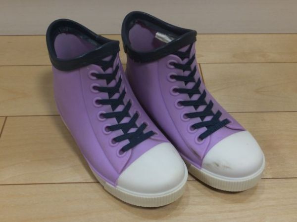 ◆送料込み! 子供用レインシューズ 19cm ベアクリークキッズ ハイカット◆中古 雨靴 雨天 通学 通園 除雪 梅雨 スニーカー コンバース風拍卖