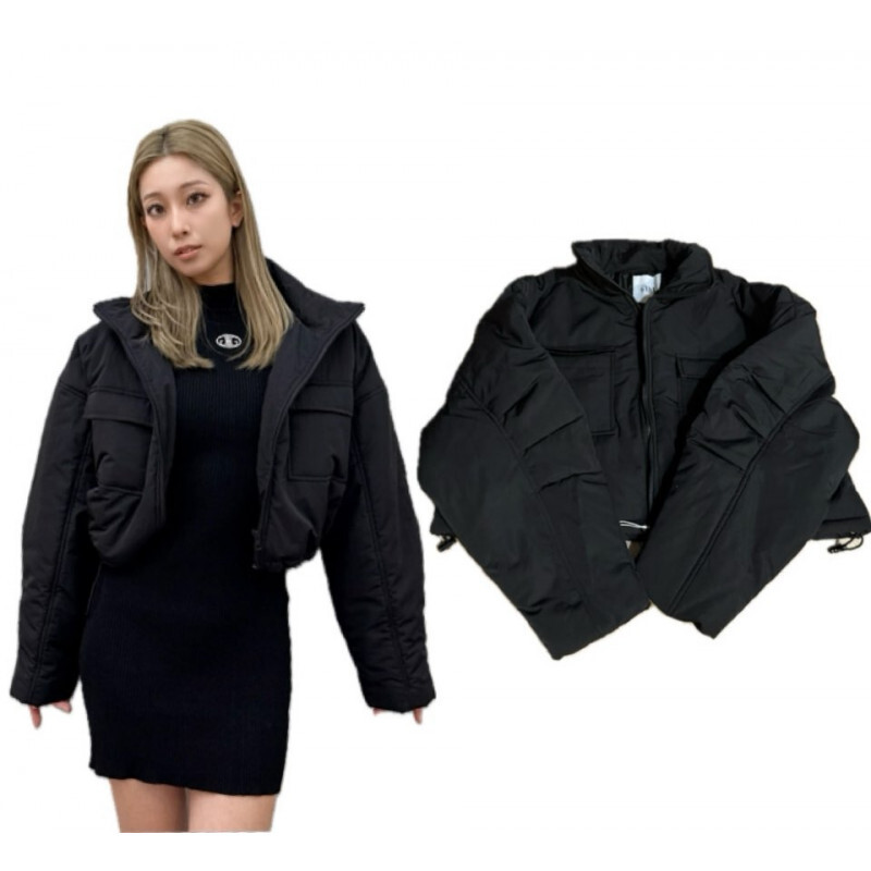 新品 ジェイダ GYDA ダウンジャケット ブラック 黒 中綿コート フリーサイズ拍卖