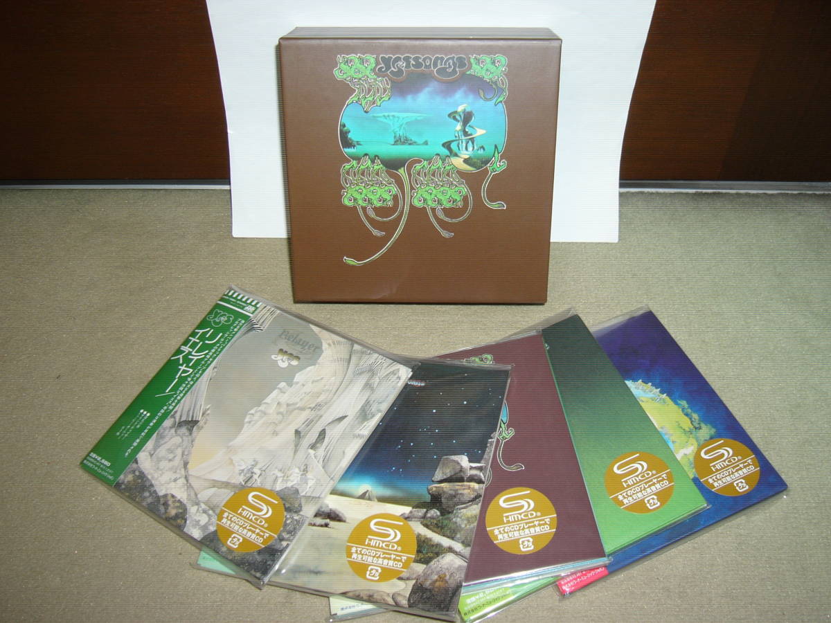 Yesプログレ全盛期時代の大傑作五作 SHM-CD新規リマスター紙ジャケット仕様限定盤 特典ボックス付 未開封新品。拍卖