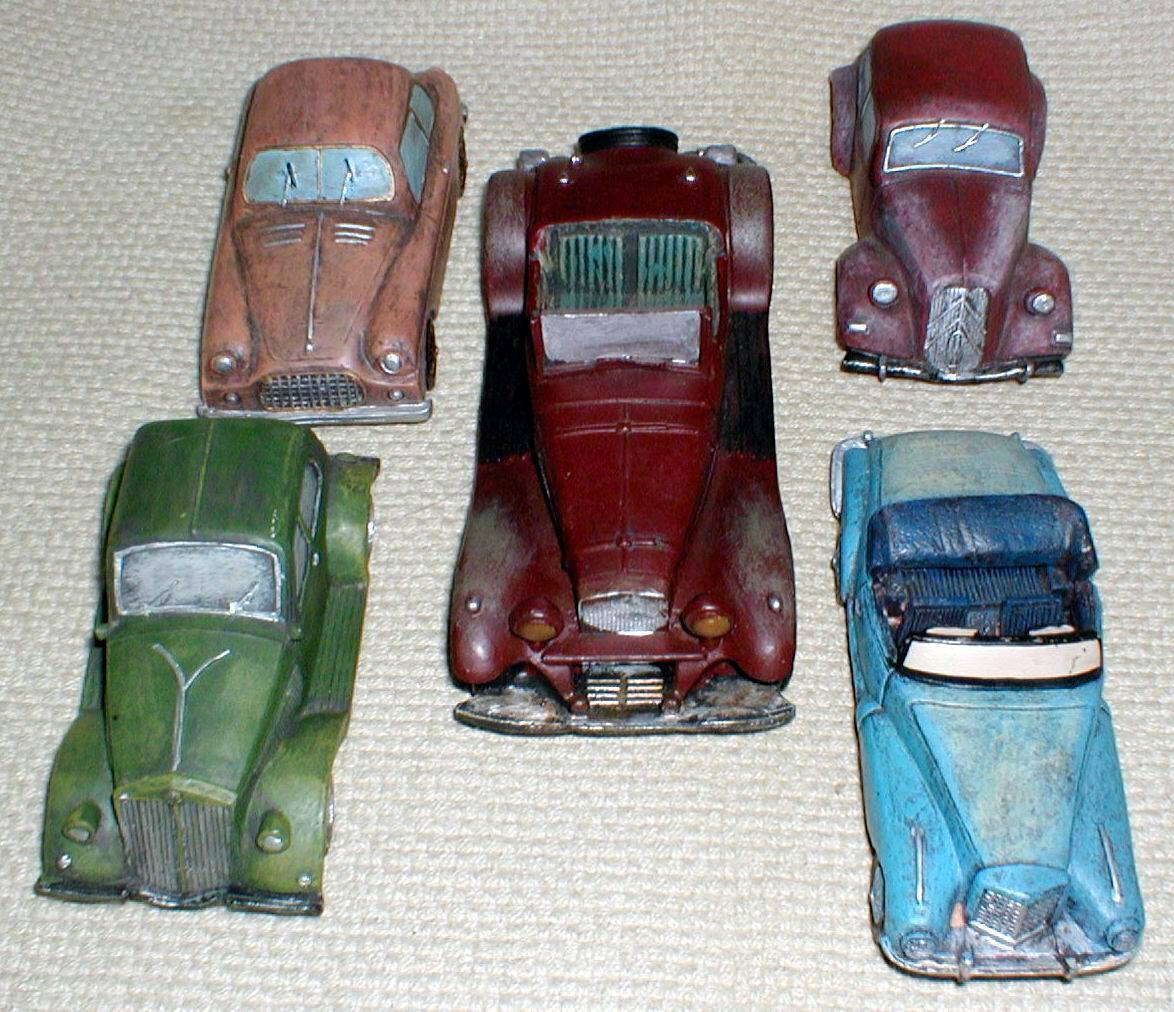 Antique Cars Collection クラッシック カー アンティーク仕様 置物 全5台 長さ11~17cm/幅5.5~7cm 樹脂製拍卖