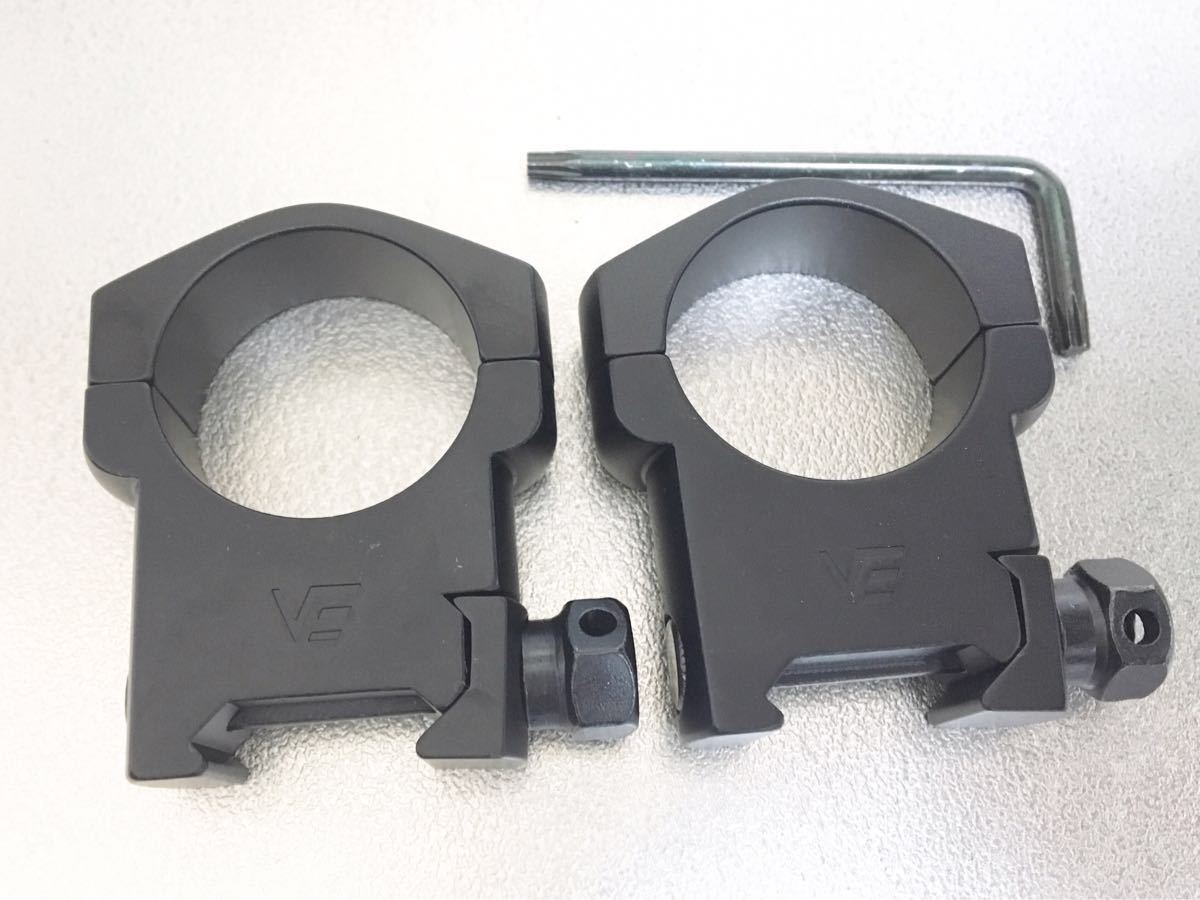 実物 刻印 メタル製 TAC VECTOR OPTICS マウントリング スコープ スナイパー 銃 狩猟 猟銃 ミリタリー ベースマウント ハイ trijicon 狙撃拍卖