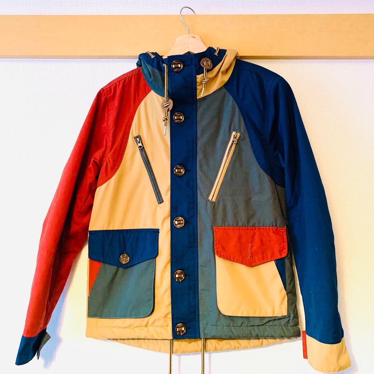 【USED】Halham メンズ ジャケット Mサイズ マウンテンパーカー アウトドア アウター 古着 裏ボア キャンプ 防寒 ハルハム ジャンパー 拍卖