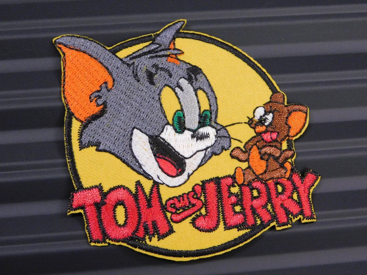 ◆送料\110◆【TOM AND JERRY・トムとジェリー】※《アイロン刺繍ワッペン》 アメリカン雑貨 刺繍ワッペン アイロンワッペン拍卖