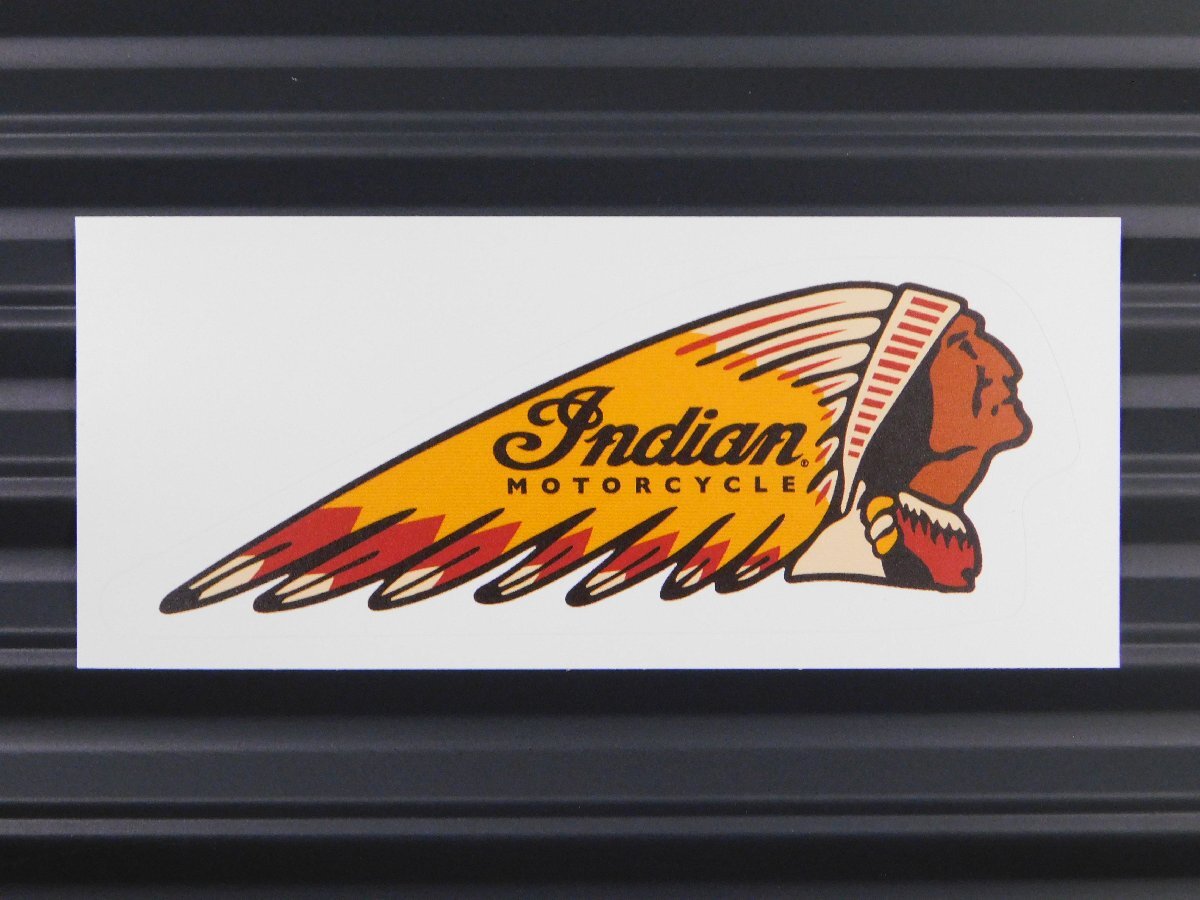 ◆送料\110◆【Indian MOTORCYCLE】※《ガレージステッカー》 アメリカン雑貨 モーター レーシング拍卖