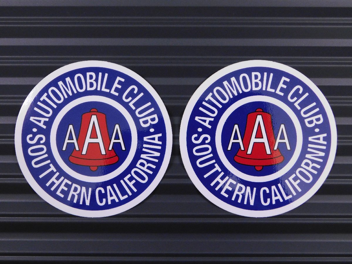 ◆送料\110◆【AAA・アメリカ自動車協会】※《レーシングステッカー/2枚セット》 (品番ms026) アメリカン雑貨 ガレージ拍卖