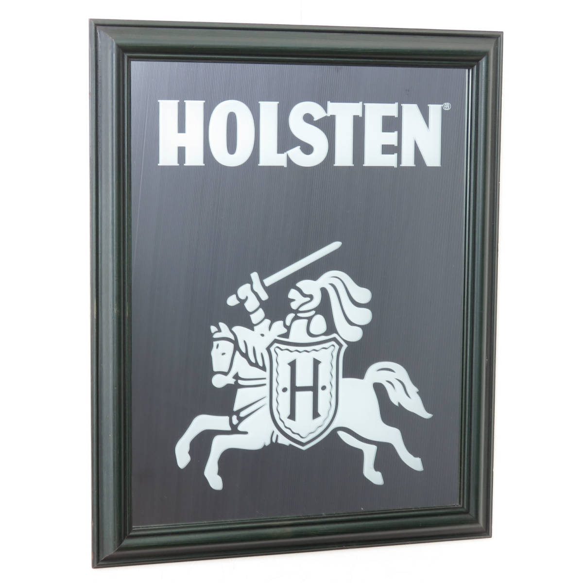 ビンテージパブミラー/HOLSTEN(ホルステン)ドイツのビール/壁掛け鏡/店舗什器/ディスプレイ/レストラン/バー/インテリア雑貨/内装/PM-0201拍卖