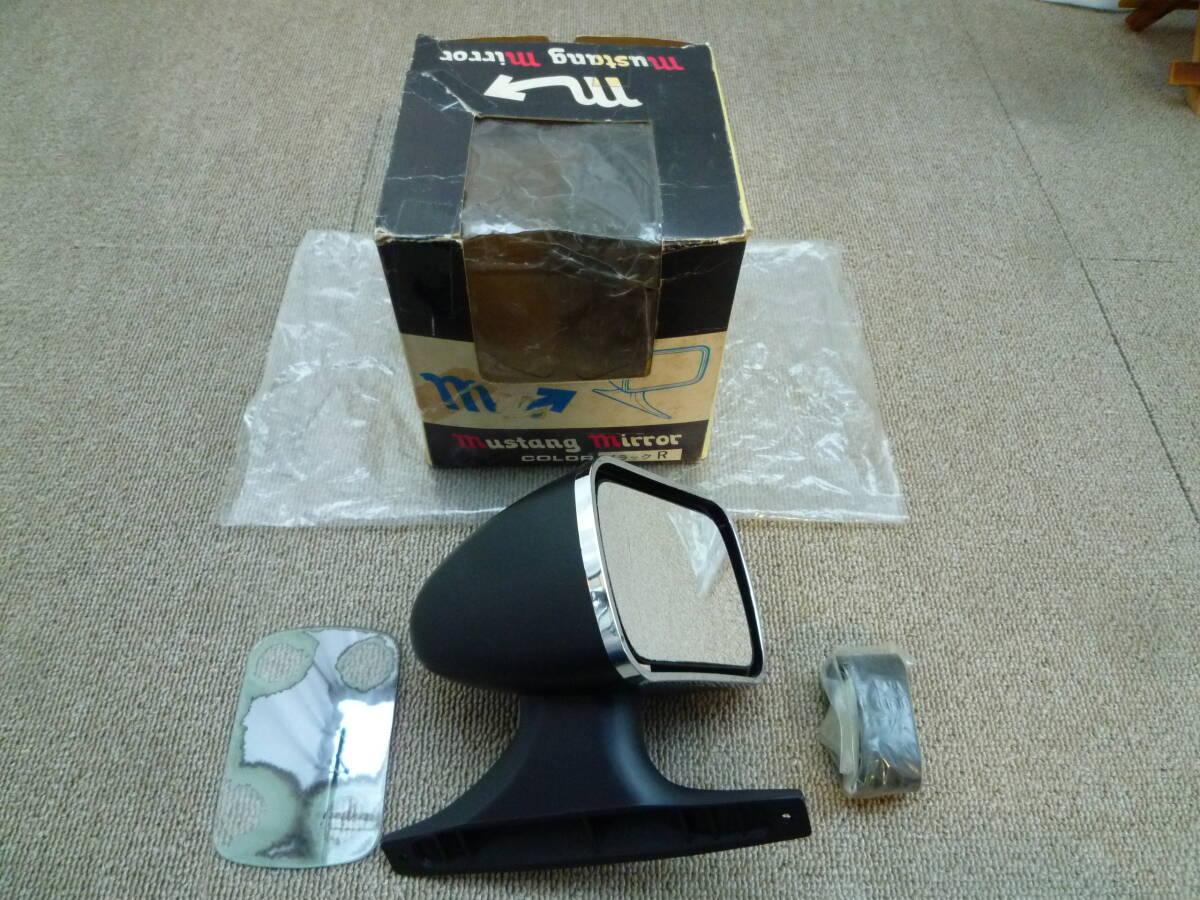 ドアミラー ムスタング 街道レーサー mustang mirror(ムスタング ミラー) ブラックR(右) 当時もの 美品拍卖
