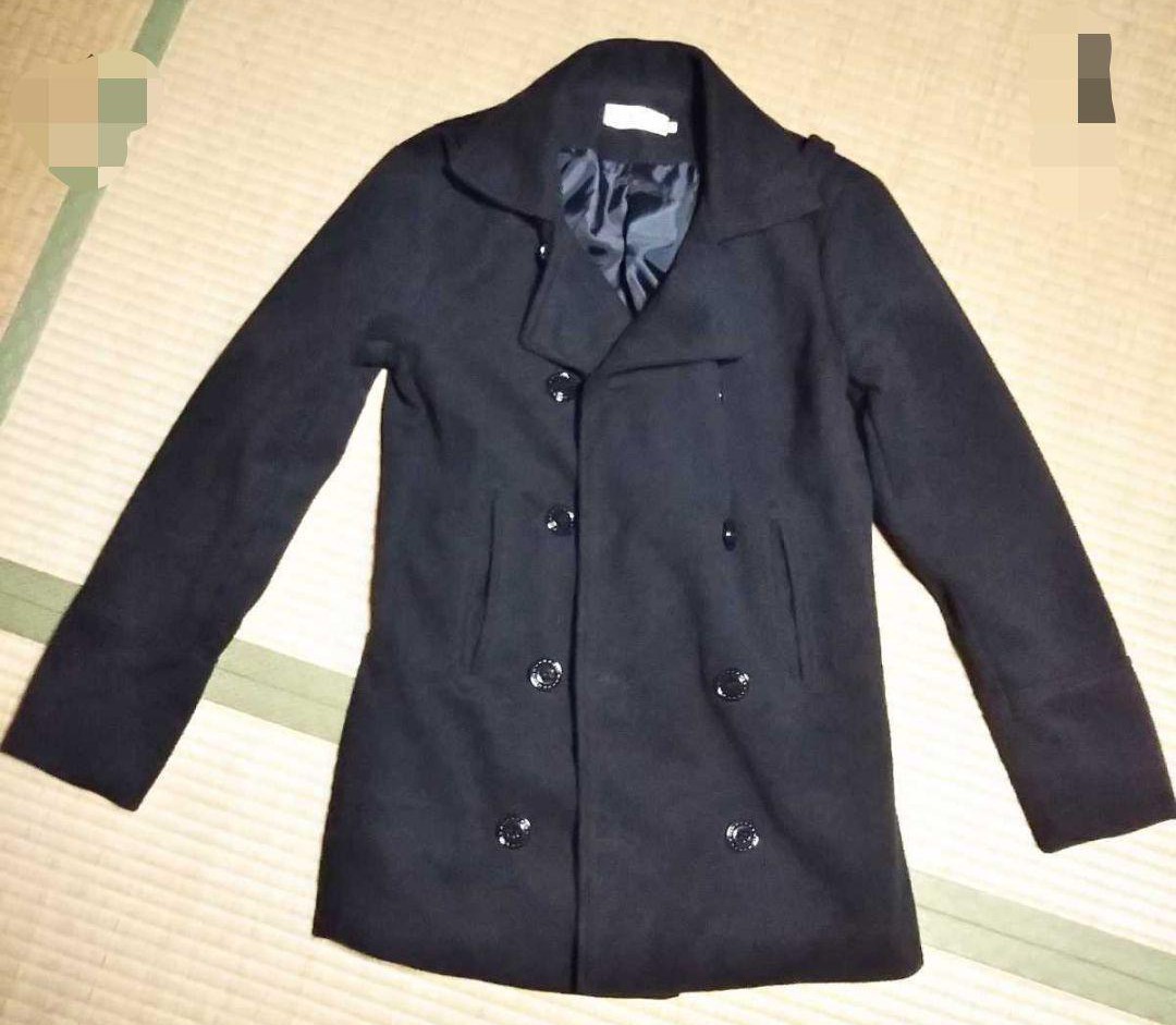 Pコート ダブル ピーコート ジャケット ブルゾン アウター 上着 長袖 メルトン拍卖