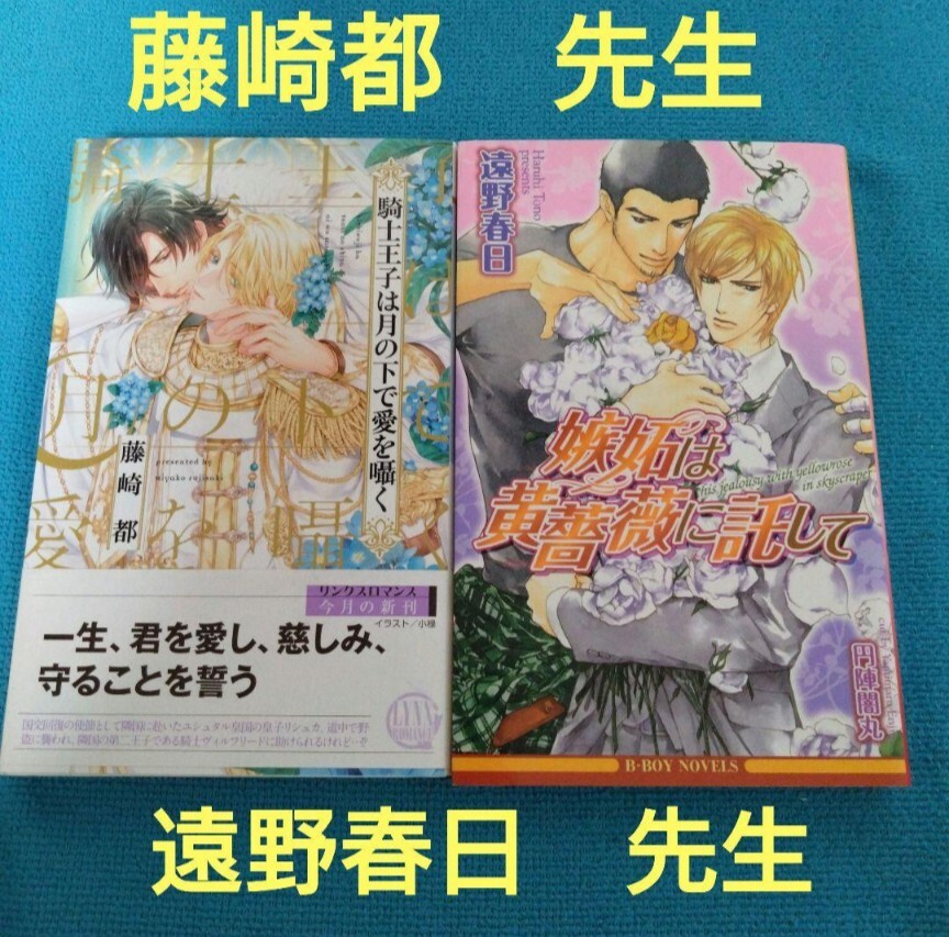 1冊追加「騎士王子は月の下で愛を囁く」藤崎都 「嫉妬は黄薔薇に託して」遠野春日 人気作家 人気作品 3冊セット拍卖