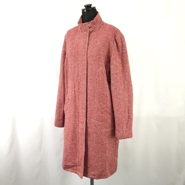 エディーバウアー/Eddie Bauer☆スタンドカラーロングコート【women’s -M/赤系/red】ジップアップ/Coats/Jackets/Jumpers◇zBH290拍卖