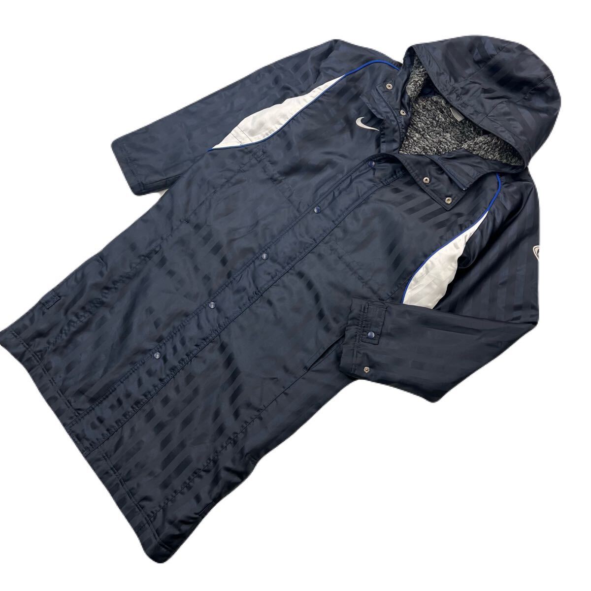 NIKE ナイキ キッズ 160 L ベンチコート ロングコート 防寒 ジャケット コート ネイビー スポーツ トレーニング アウトドア 定番■CG298拍卖