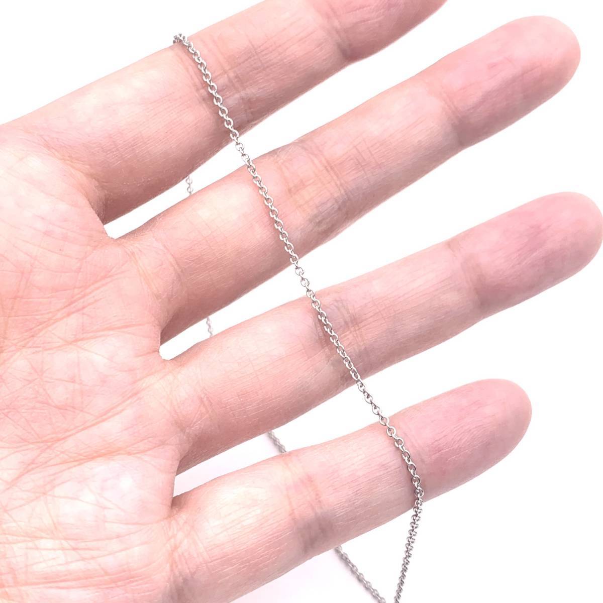 S100-S ニッケルフリー 極細 あずきチェーン 真鍮 シルバー 2x1.5mm 2メートル拍卖