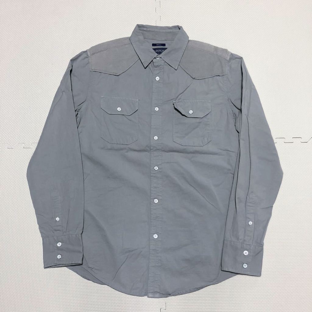 AMERICAN RAG CIE アメリカンラグシー ウエスタン 長袖シャツ S グレー拍卖