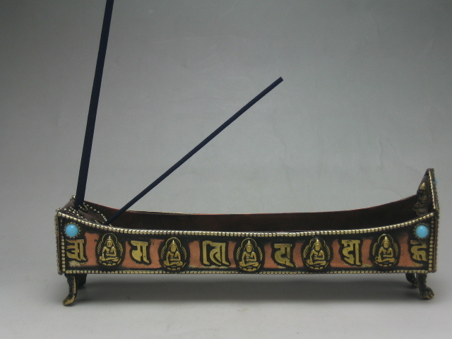 ◎●チベット仏教 お香立て 銅・真鍮製  ⑤12拍卖