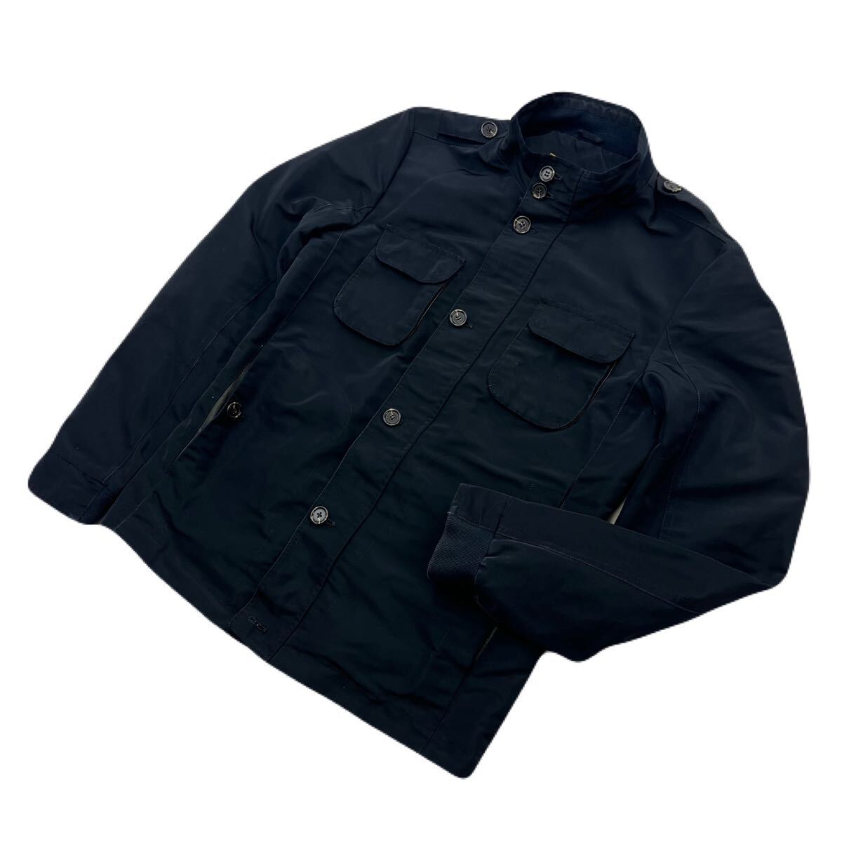 PAUL STUART 三陽商会 ポールスチュアート ダークネイビー ミリタリー ワーク ジャケット メンズ 48 秋冬 アメカジ ストリート 古着■BL152拍卖