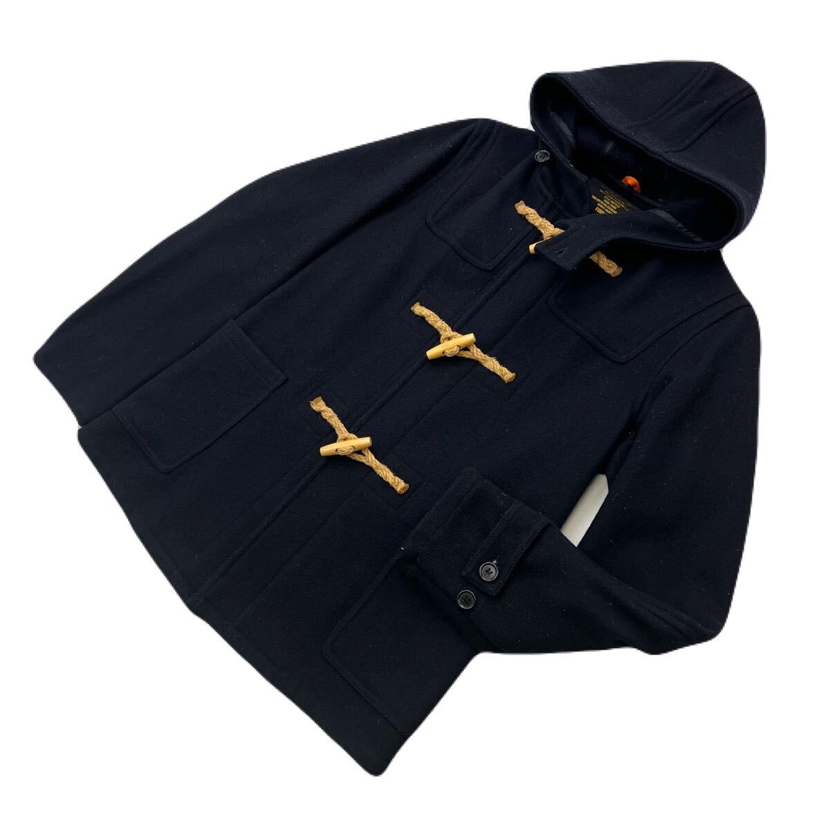 FIDELITY × BEAMS ビームス 別注 ダッフルコート ダークネイビー メンズ S 秋冬 正統派 キレイめ 大人カジュアル アメカジ 古着■DG325拍卖