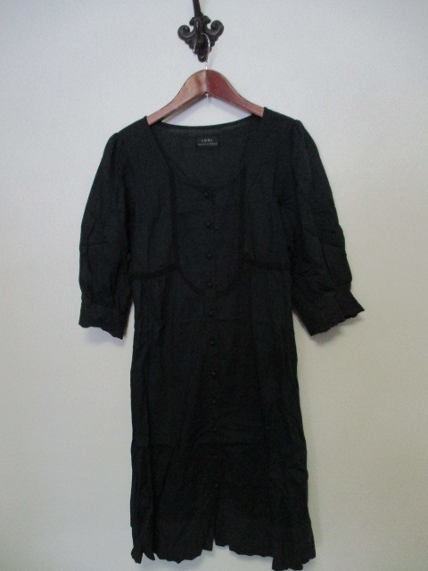 IORIイオリ黒レース付5分袖ミニワンピ&チュニック(USED)10720)拍卖