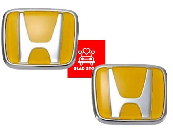 廃盤 希少 レア ホンダ S2000 AP1 フロント リアエンブレム 前後セット 2個セット イエロー HONDA ホンダ 純正拍卖